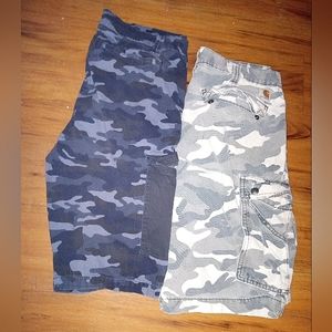 2 Used Men's Camo Shorts Lot Public Supply Co & Carhartt